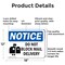 Signmission Do Not Block Mail Delivery, 18 in W x Rectangle, Aluminum OS-2PACK-NS-A-1218-L-15416 - alternate 2